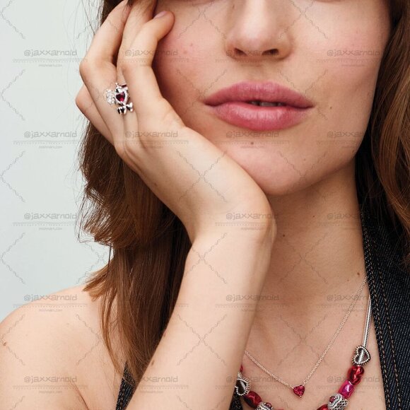 Pandora Metallic Pink Heart Charm - Picture 7 of 7